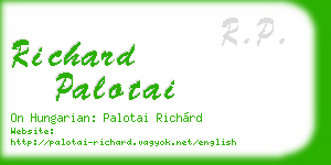 richard palotai business card