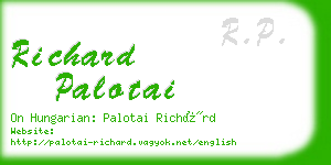 richard palotai business card